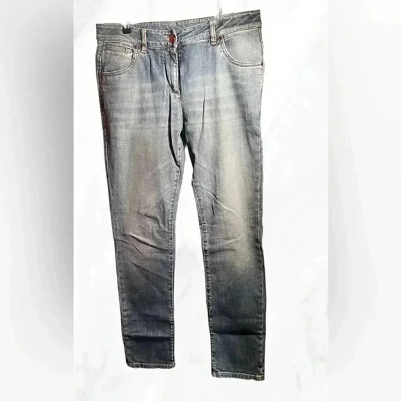 Brunello Cucinelli Medium Wash Skinny Jeans Size 8 Italian Cotton - Picture 3 of 7